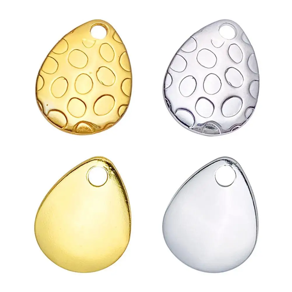 

50Pcs Nickel Plating Steel Colorado Spinner Blades Smooth Finish For Spinnerbaits Fishing Lure Making Parts Component