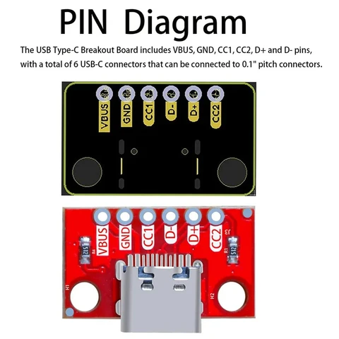 5 шт./партия, материнская плата USB Type-C