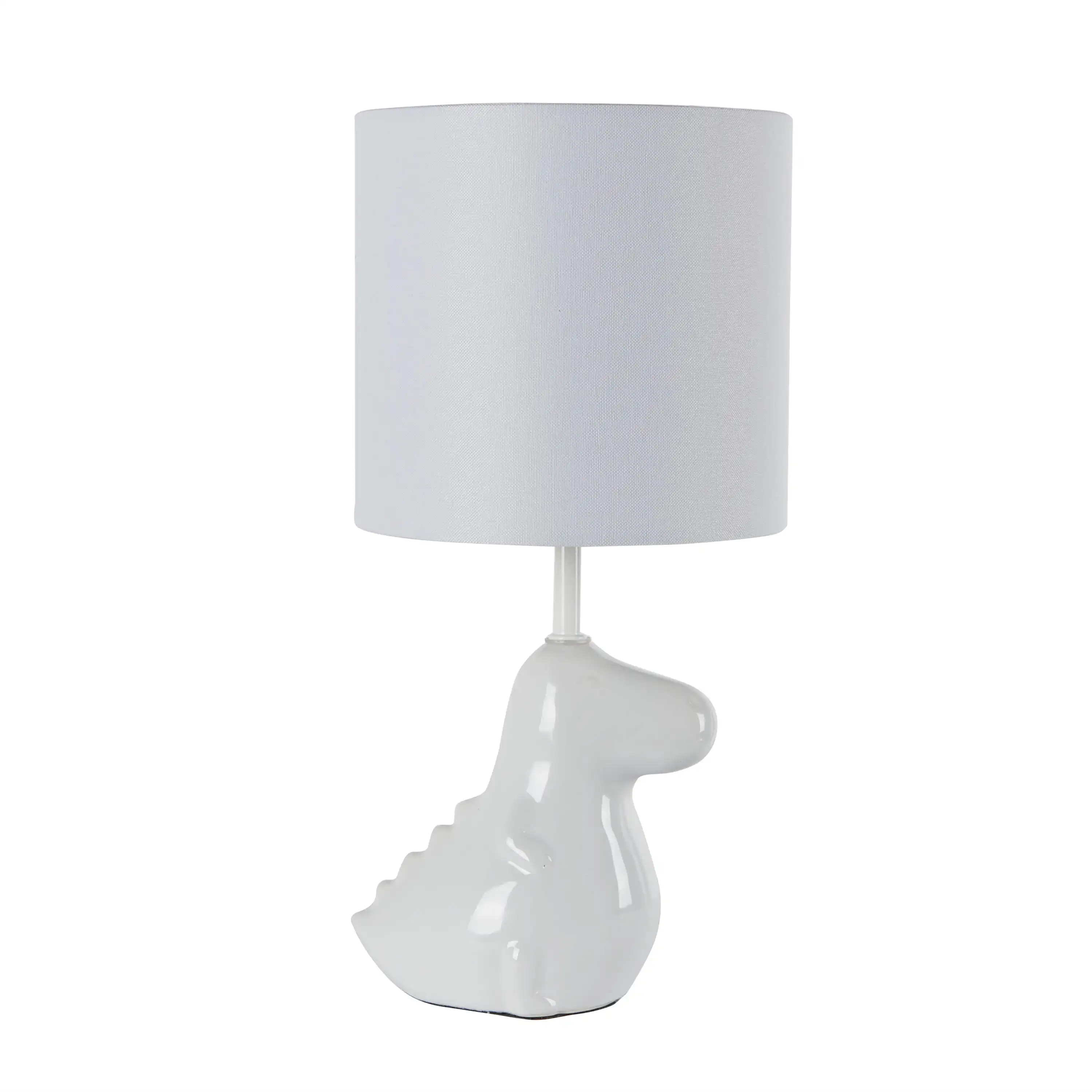 

Dinosaur Ceramic Table Lamp with LED Bulb, White, Your Zone