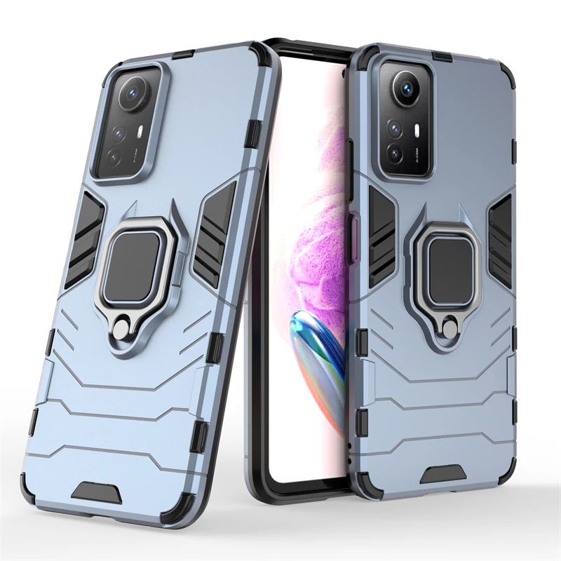 For Xiaomi Redmi Note 12S Case Cover Redmi Note 12S Capas Shockproof Back Armor Ring Magnetic Metal Holder Fundas Redmi Note 12S