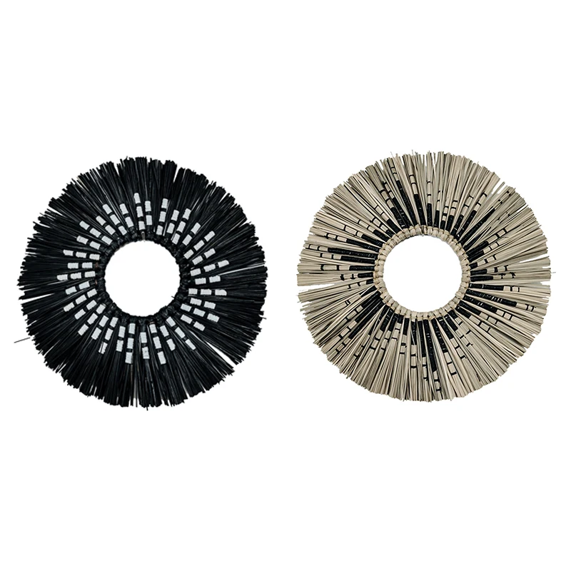 

Woven Grass Mirror Nordic Retro Art Circular Mirror Handmade Homestay Living Room Decoration Coffee Shop Boho Decor