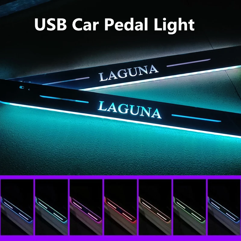 

【Customized】Dynamic LED Car Scuff Plate Welcome Pedal for Renault Laguna Threshold Door Sill Pathway Light USB Logo Projector