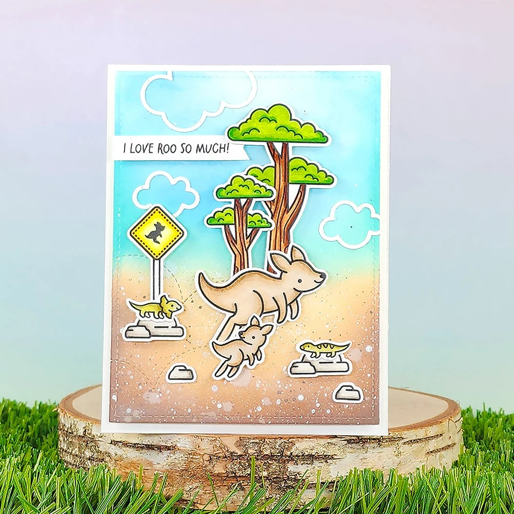 Фото Мыши Critter Rabbit Unicorn контур металлические трафареты теплые пожелания слова диалог прозрачные штампы для Diy Скрапбукинг ремесло №2