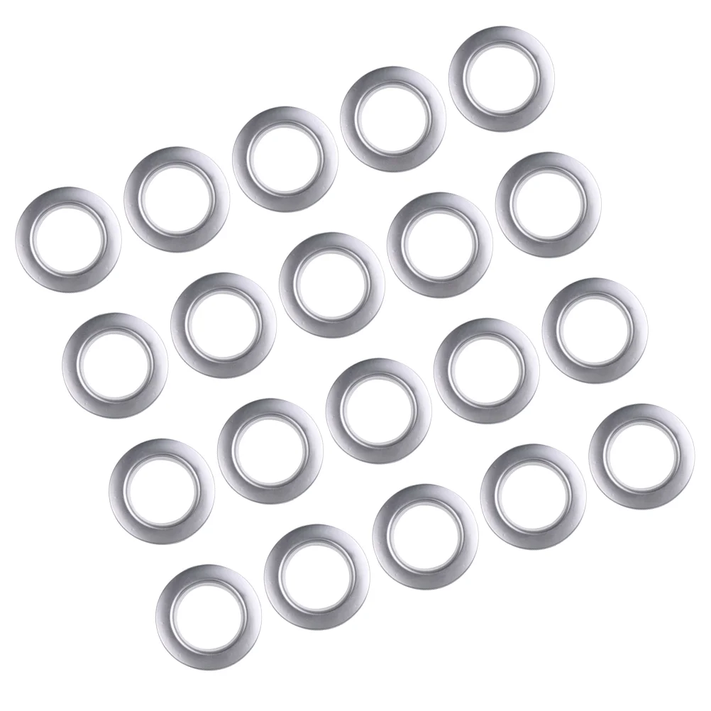 

80pcs Curtain Circles Plastic Curtain Grommet Curtain Rod Accessories for Bedroom Living Room (Silver)