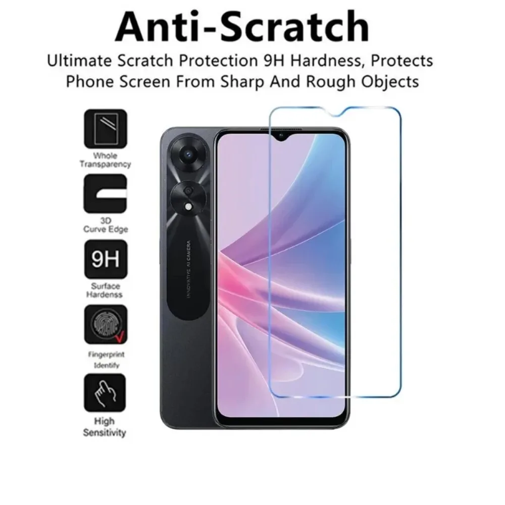 5 шт. закаленное стекло 9H для OPPO A78 A74 A73 A98 A97 A96 A95 A94 Защитная пленка экрана A17 A16 A54 A53