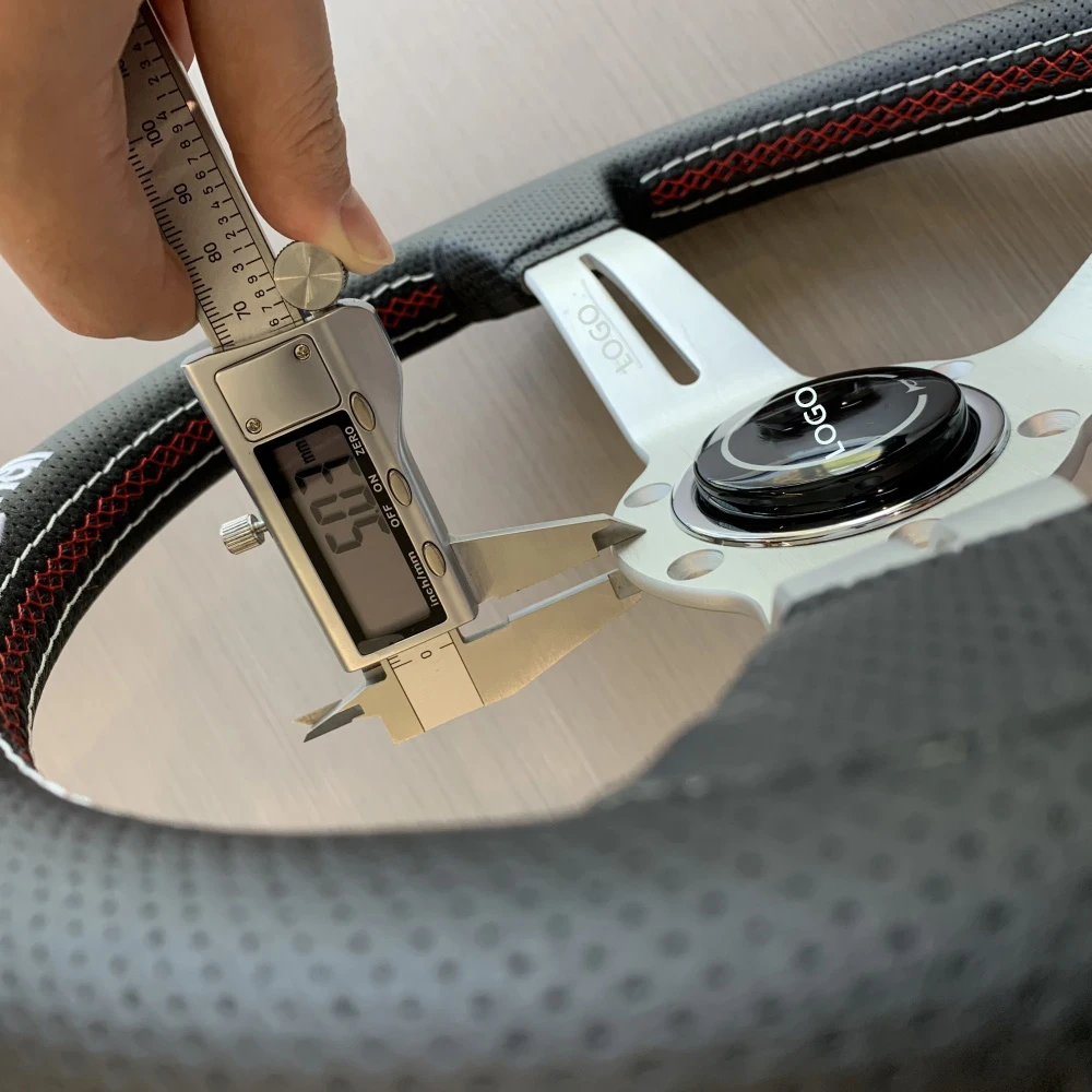 Tiypeor 330 мм вышивка черновой кожи из микрофибры глубокая тарелка персональный руль