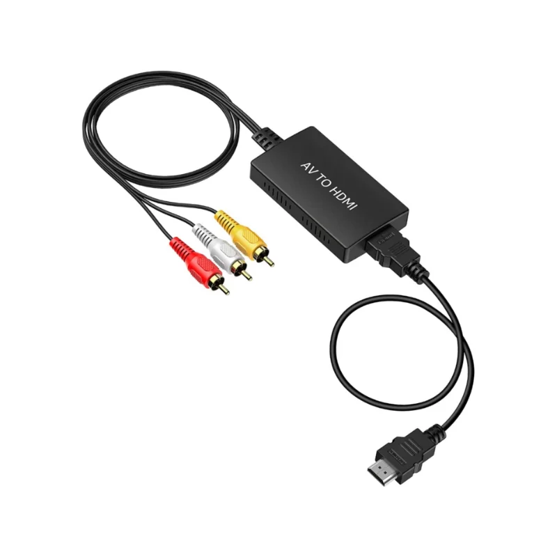 

HDMI To RCA AV/CVBS Adapter HD Video Converter Box RCA AV/CVSB L/R To HDMI Video 1080P Mini HDMI To AV Support DVD/VCR/TV/PS3