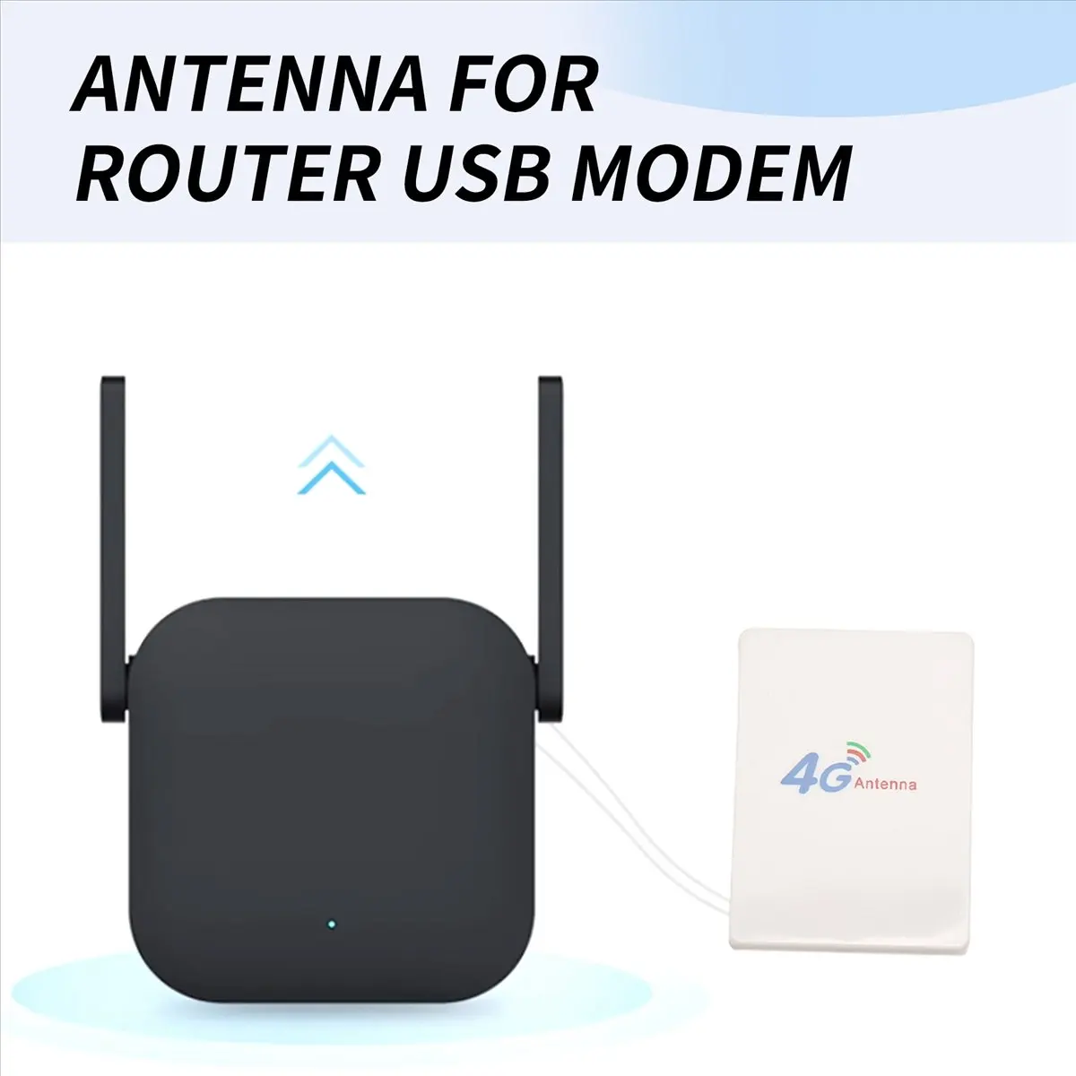 Антенна ABAN 4G LTE, панельная антенна 3G4G с разъемами SMA, TS9, CRC9, кабель 2 м для роутера E8372, E3372, B315, USB-модема, TS9 (art.: 3920dbf363372) - 3920dbf363372