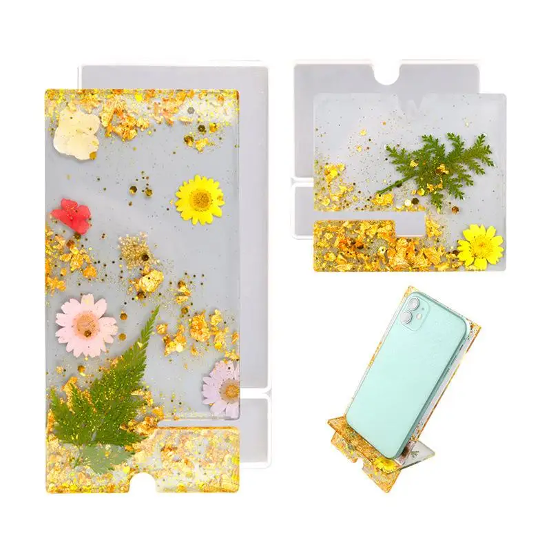 

1 Set Phone Holder Epoxy Resin Silicone Mold Cellphone Bracket Mobile Stand Mould DIY Craft Jewelry Making Casting Tools