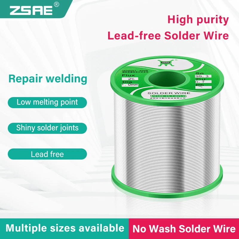 500g Lead Free Flux 2.0% Soldering Tin Wire Tin Melt Rosin Core 0.6mm 0.8mm 1mm 1.2mm 1.5mm Soldering Wire Roll No-clean enlarge