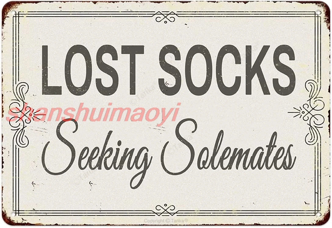 Металлическая табличка &quotПотерянные носки&quot HAI
