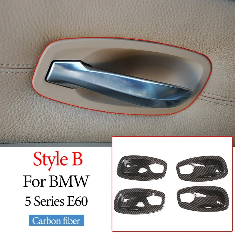 

Для BMW 5 серии E60 2004 2005 2006 2007 2008 2009 Текстура углерода Автомобильная внутренняя дверная ручка Защитная крышка рамы