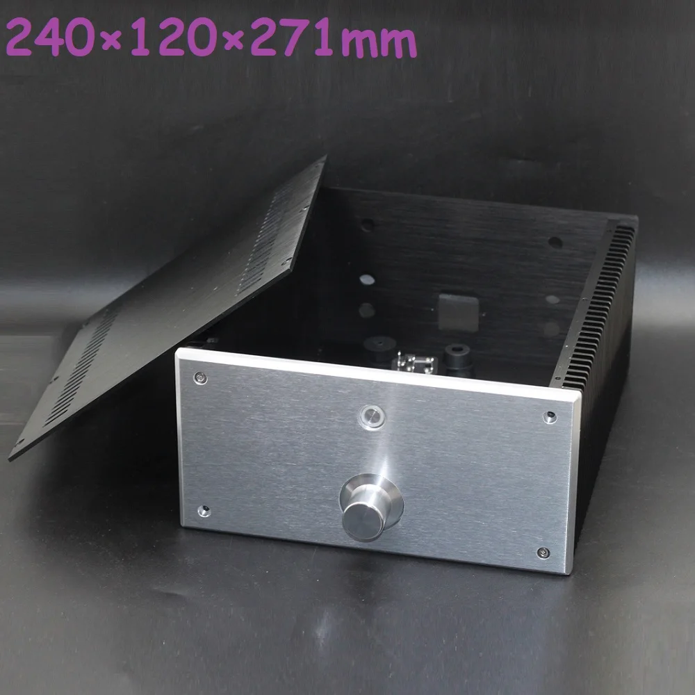 

Алюминиевый корпус для усилителя мощности W240 H120 L271, корпус усилителя мощности «сделай сам», Hi-End, задний корпус, декодер DAX, предусилитель