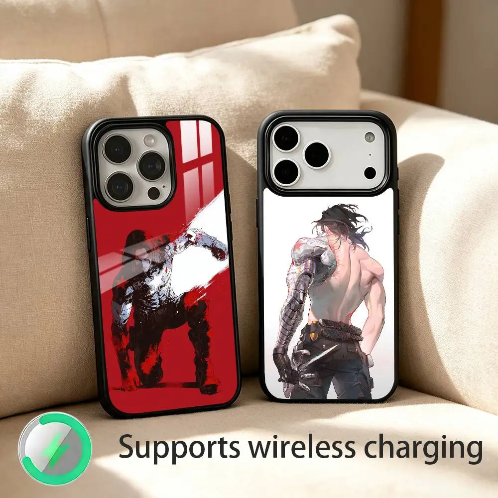 Фото Чехол для телефона B-Bucky-Barnes Winter-S-Soldier для iPhone 12, 13, 14, 15, 16, 17 Pro Max Plus с поддержкой беспроводной зарядки. №1