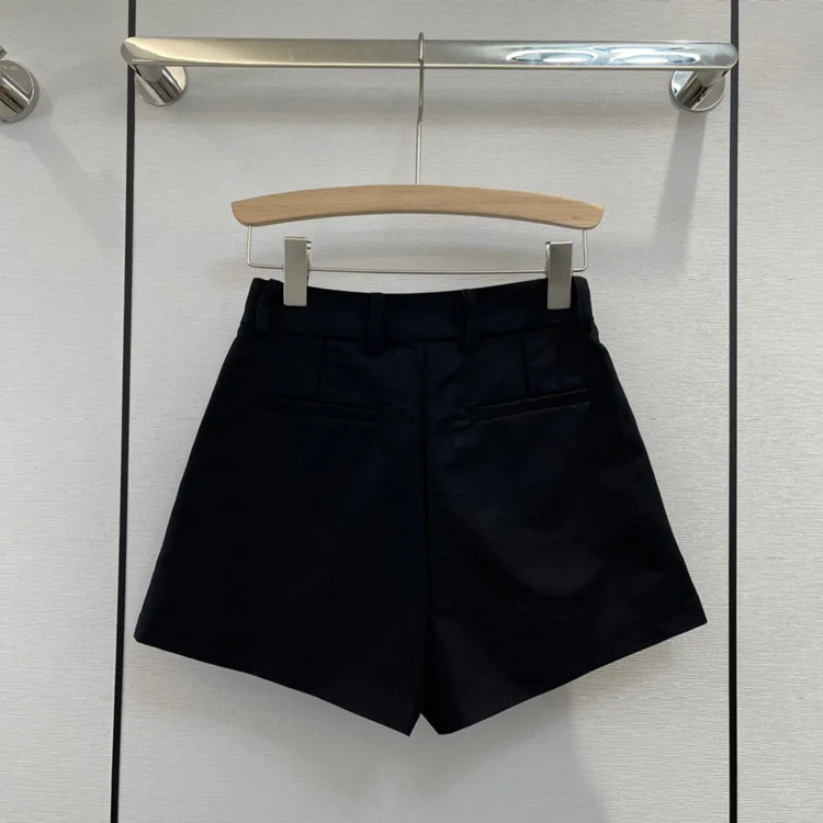 

Cotton Shorts with Belt Stitching Straight Shorts Korean High-waistes All-match Thin Casual Hot Pants High-end Women