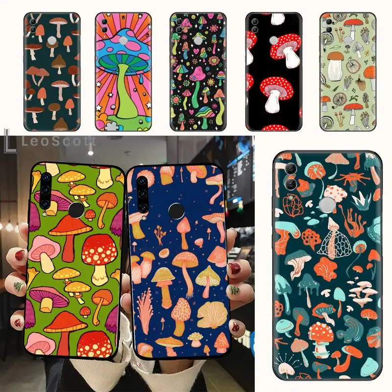 

Mushroom vegetable pattern Phone Case For Huawei honor Mate 10 20 30 40 i 9 8 pro x Lite P smart 2019 Y5 2018 nova 5t