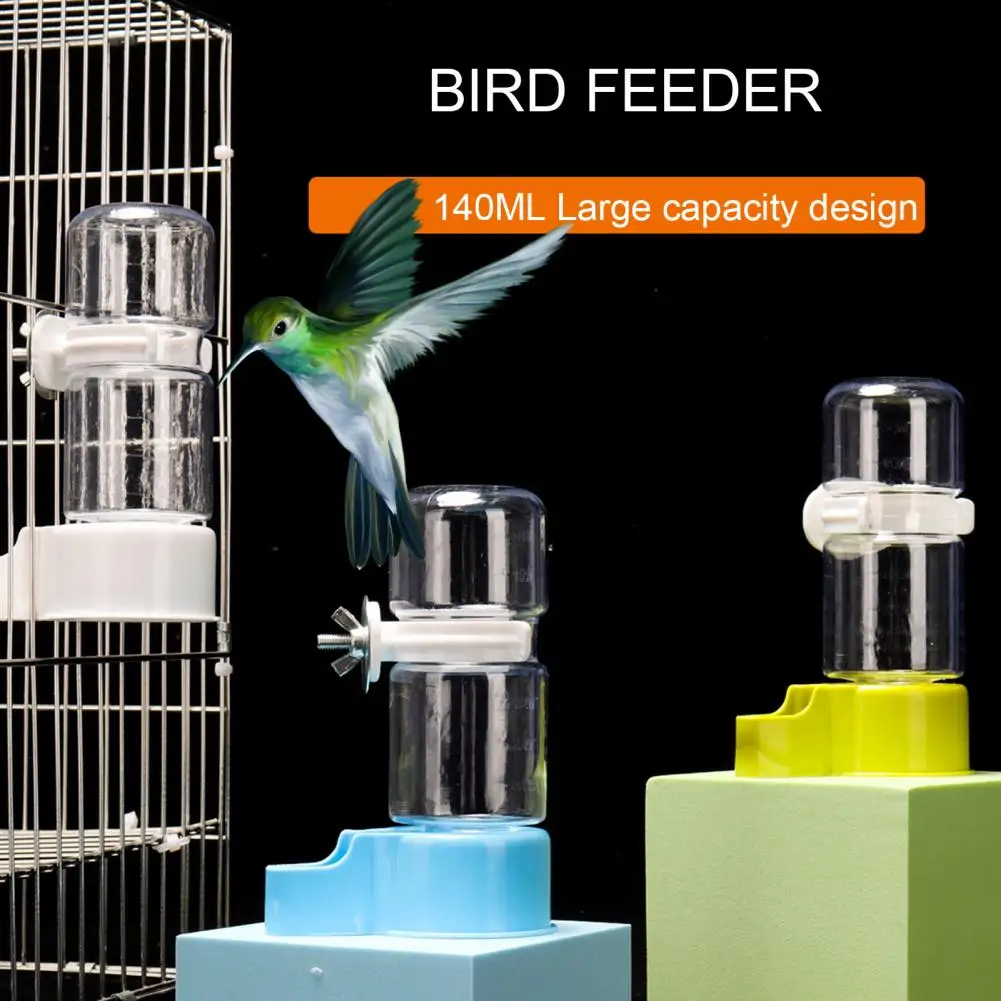 

Bird Feeder Automatic Bird Water Feeder Food Dispenser for Parrots Gravity Control Leak-proof Cage Accessory Anti-overflow Bird