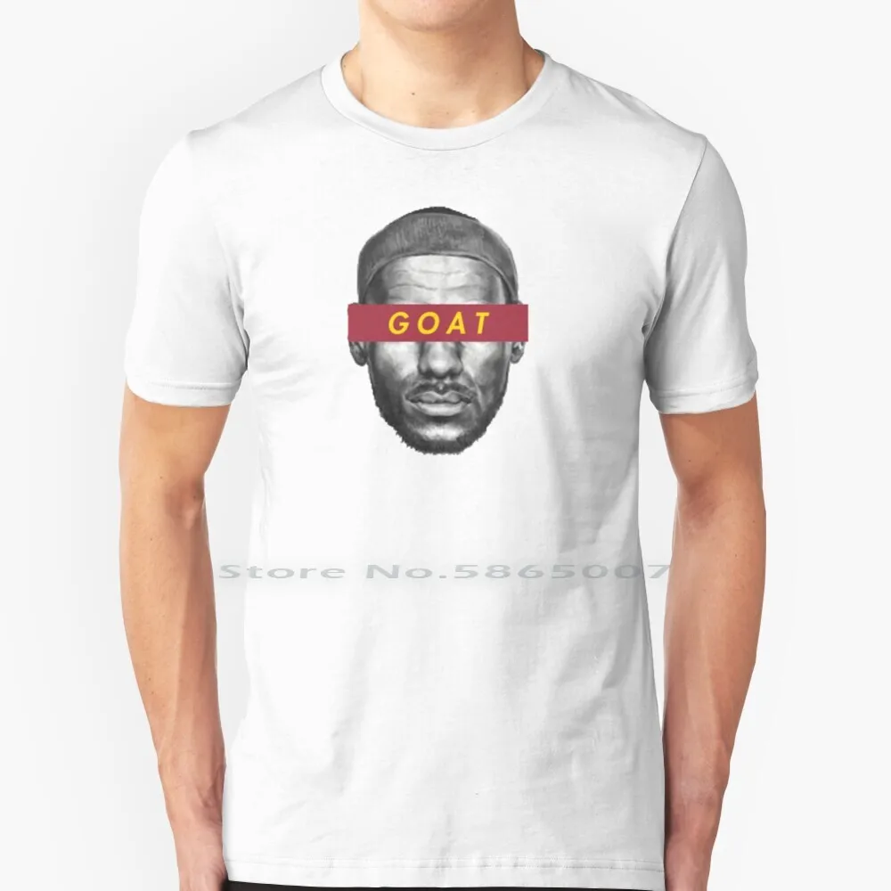 

James Goat T Shirt 100% Cotton James Basketball Finals2018 Goat Michael Radically Big Size 6xl Tee Gift Fashion