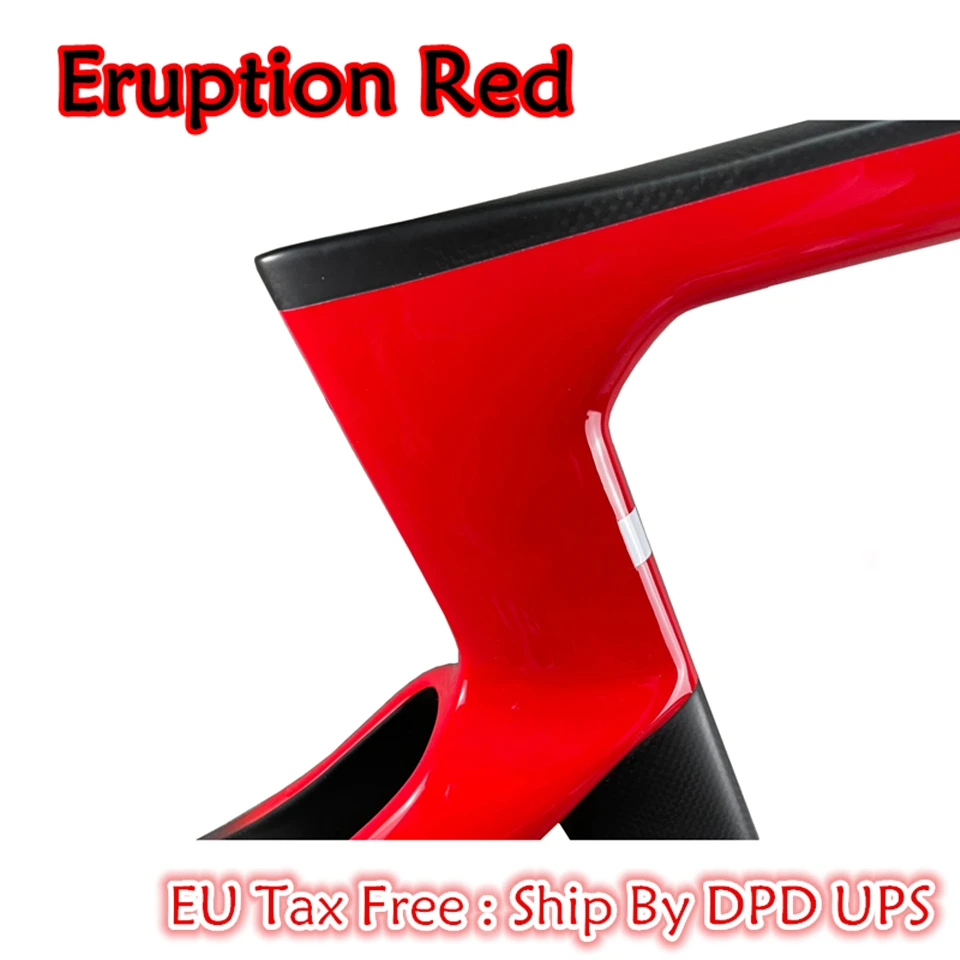 

Eruption Red F F14 Carbon Road Frames T1100 1K Fork Seatpost Headset Clamp Talon Handlebar Ship By XDB UPS DPD For EU