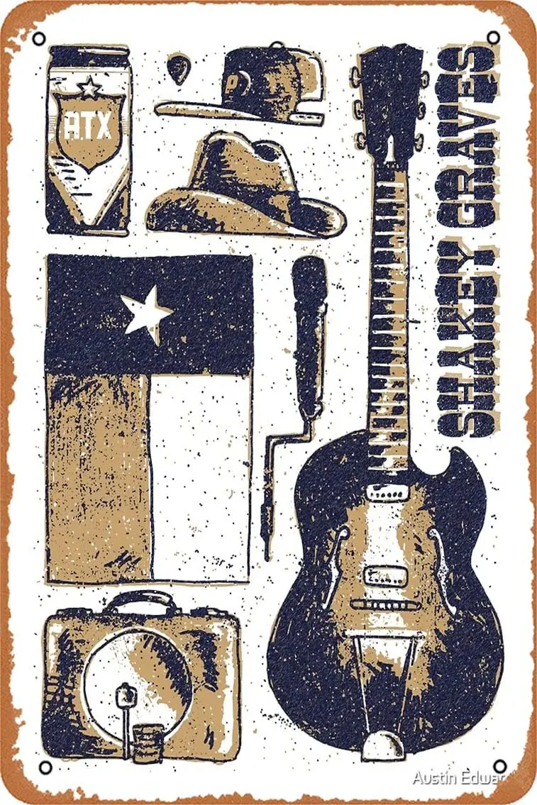 Постер шэки гроба фотопечать винтажный металлический жестяной логотип 30 48X20 32 см