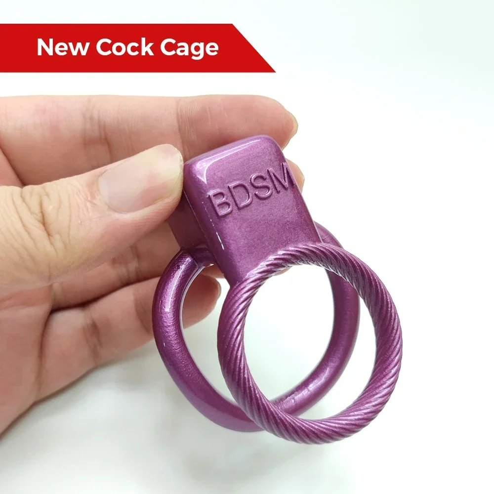 Фиолетовая ультра маленькая круглая клетка целомудрия Сисси Мужское кольцо на