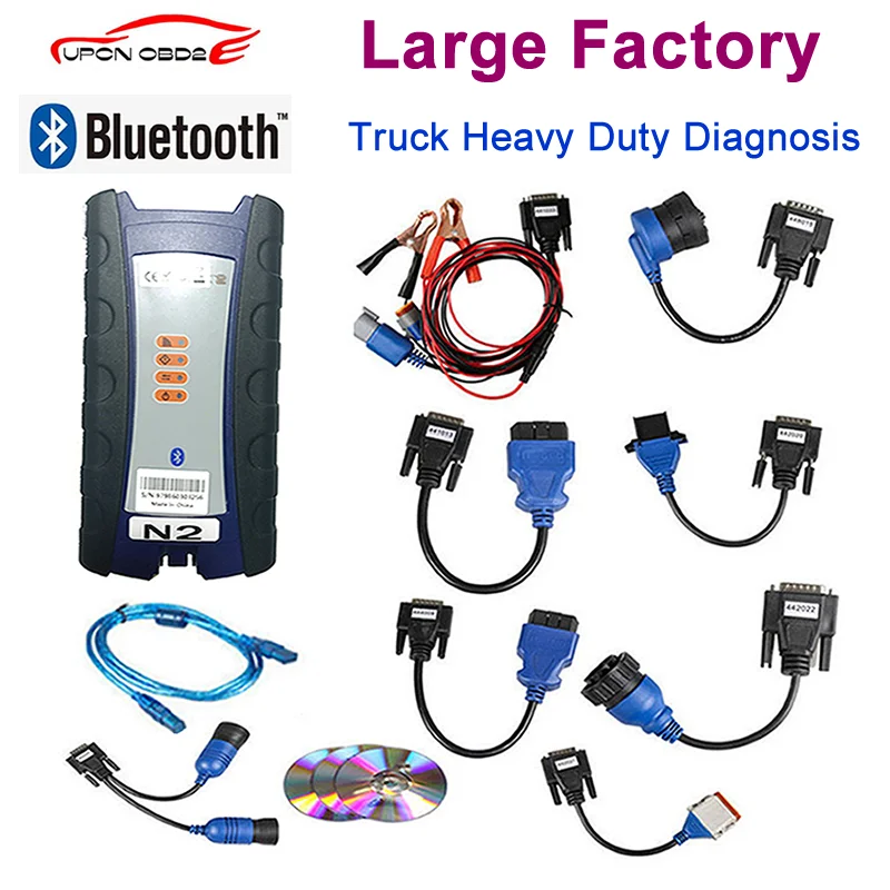 

Large Factory N2 N1 125032 Bluetooth For Volvo ISUZU Cummins HINO USB Link Diagnosis Heavy Duty Truck Diagnosis