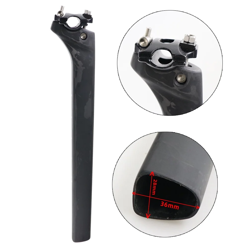 

For Tropix Carbon Seat Post D-Shaped 36x28mm MTB/Road Biike Carbon Fiber Seatpost UltraLight 215g Seat Tube