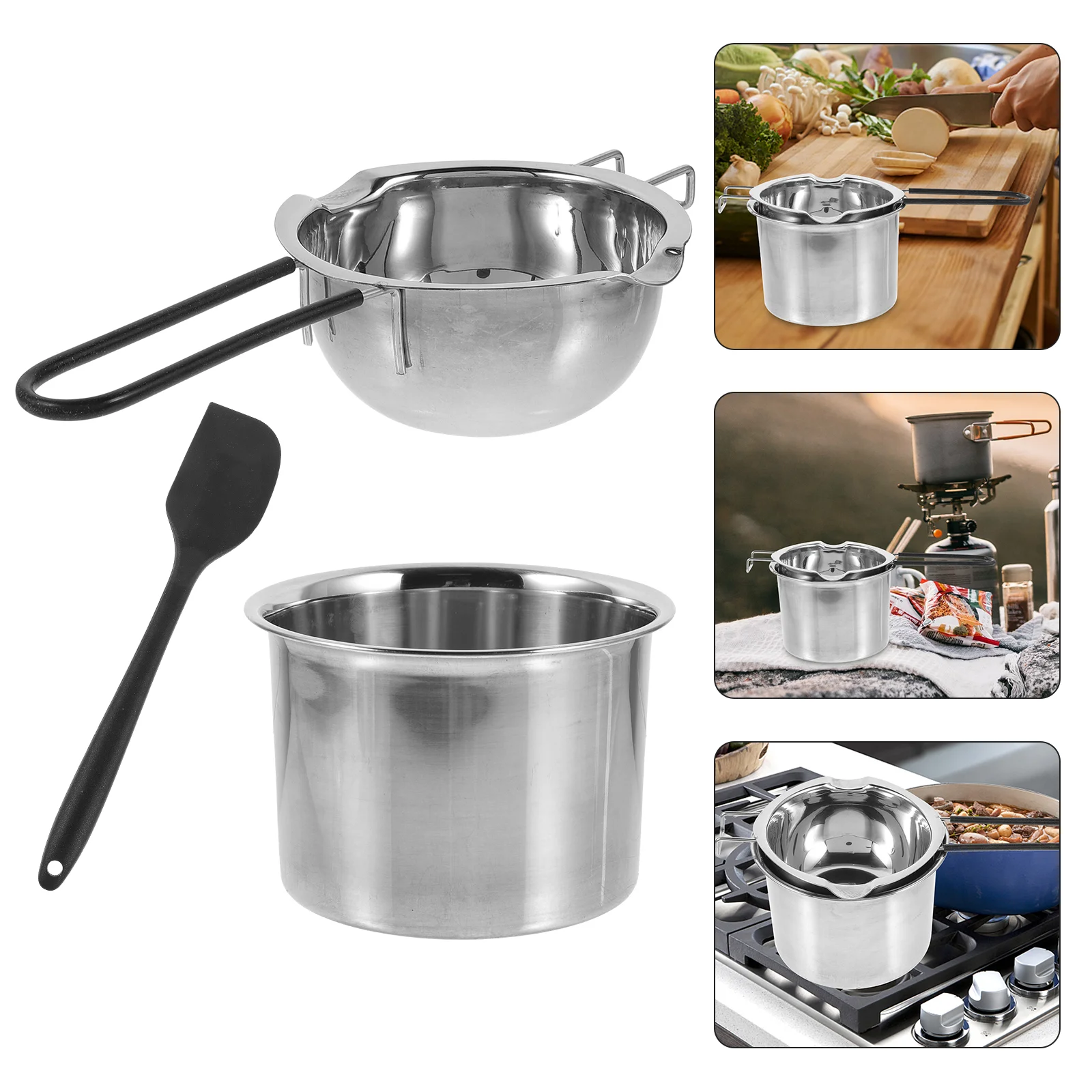 

1 Set Stainless Steel Chocolate Chocolate Melting Pot Melting Pot Candy Melts