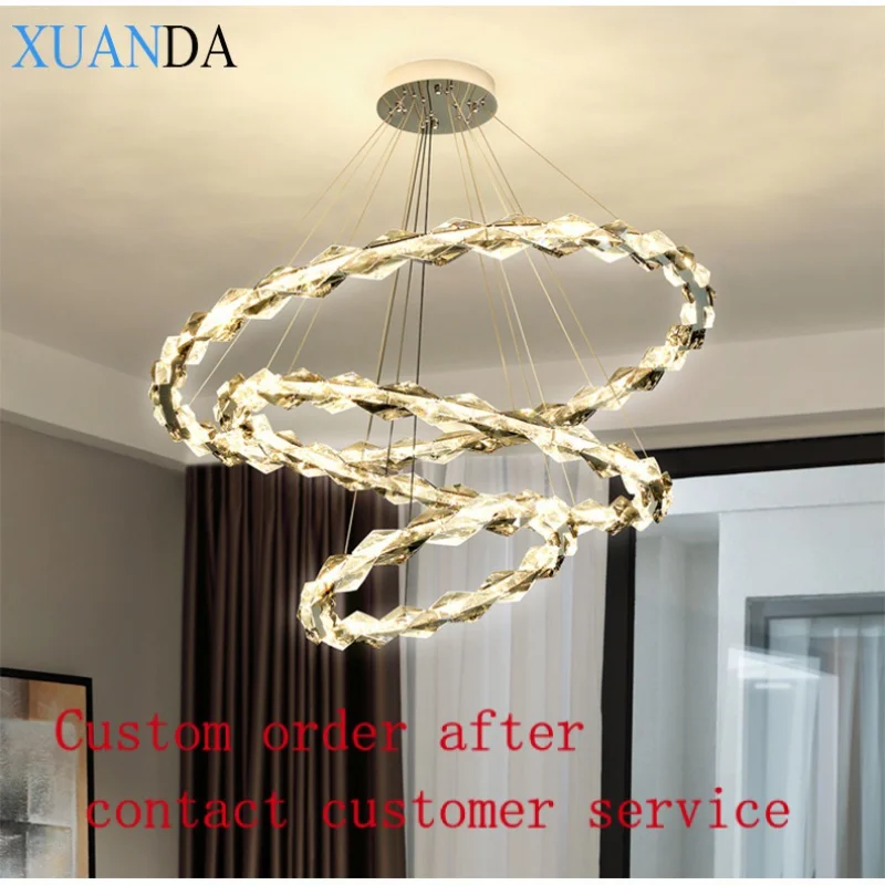 

gold crystal chandelier for foyer dining room LED chandelier ceiling light pendant light chandelier crystal lights lux