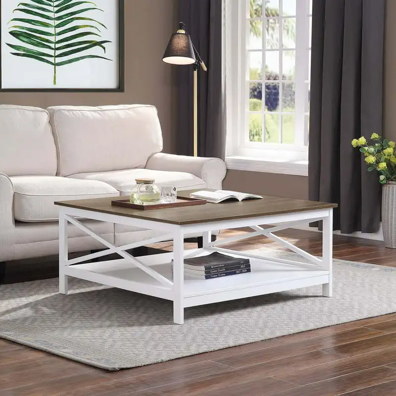 

Coffee Table, Driftwood/White