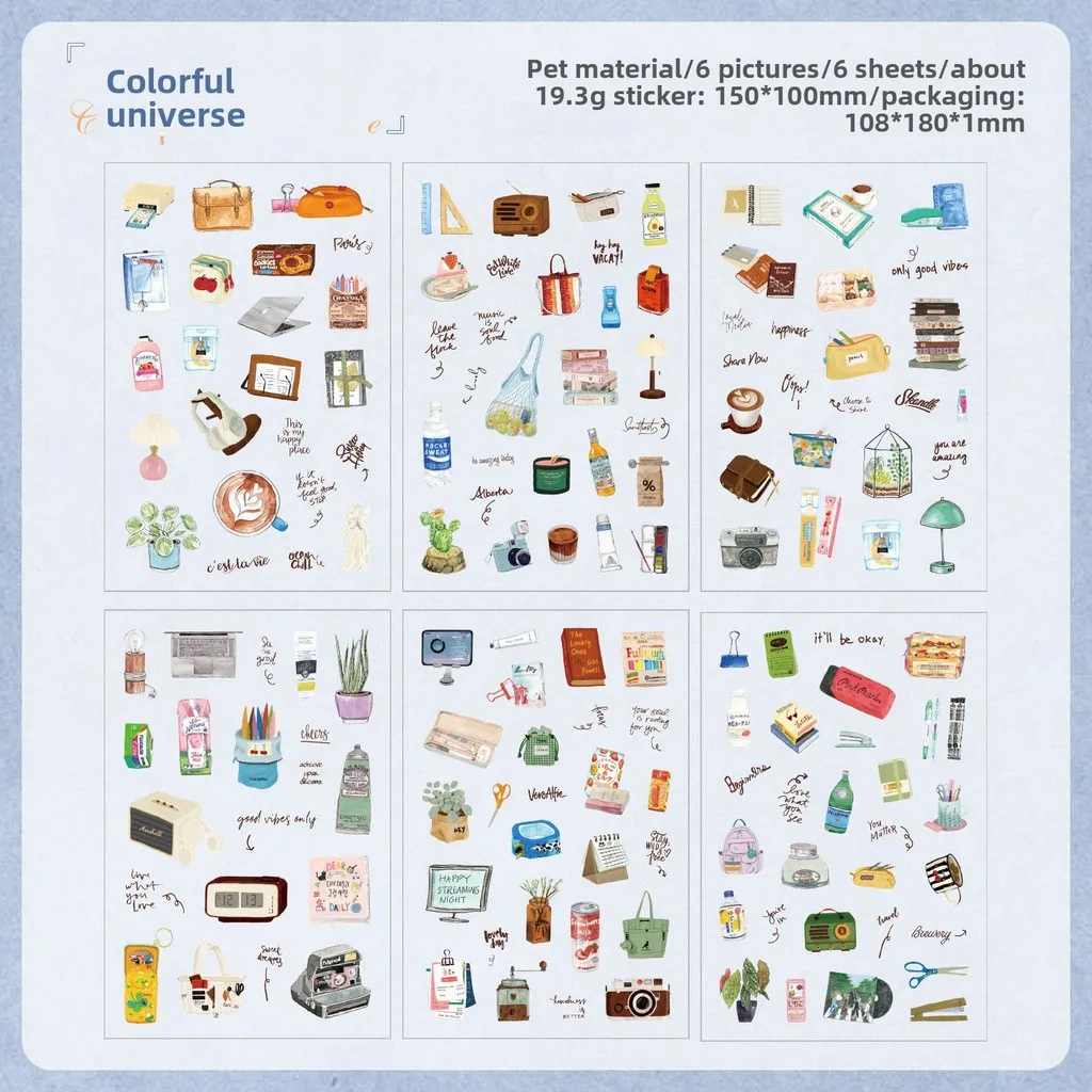 

Journamm наклейки для скрапбукинга 6 листов