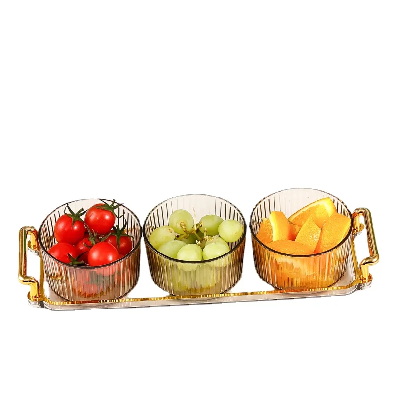 Fruit Plate Living Room Home High-End Entry Lux Wind Snack Swing Plate Storage Candy Box Snack Dish High Sense