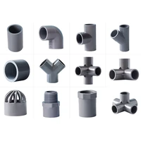 gray id 202532mm pvc pipe connector pvc straight elbow tee joints aquarium pipe fittings home diy tube 3 4 5 6 ways joints