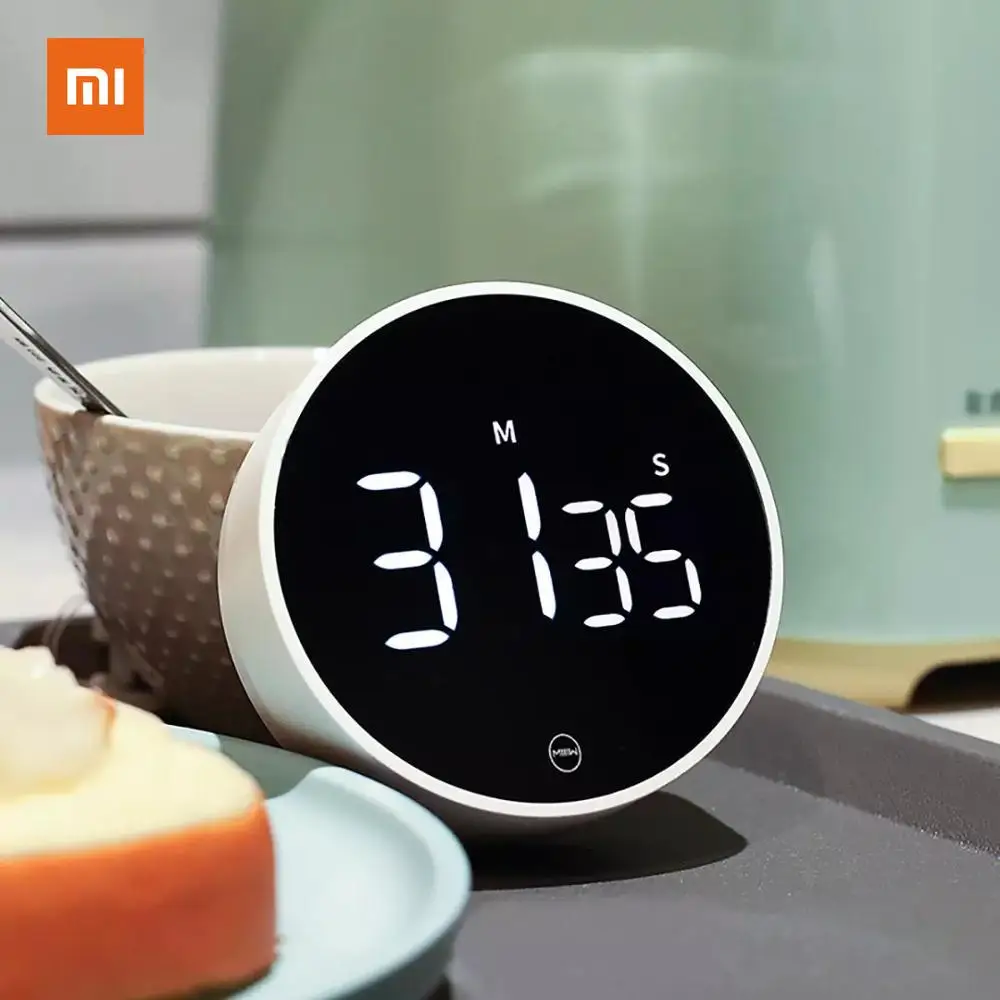 

New Xiaomi Miiiw rotating timer brightness adjustable magnetic LED digital display portable simple alarm clock xiaomi oficial