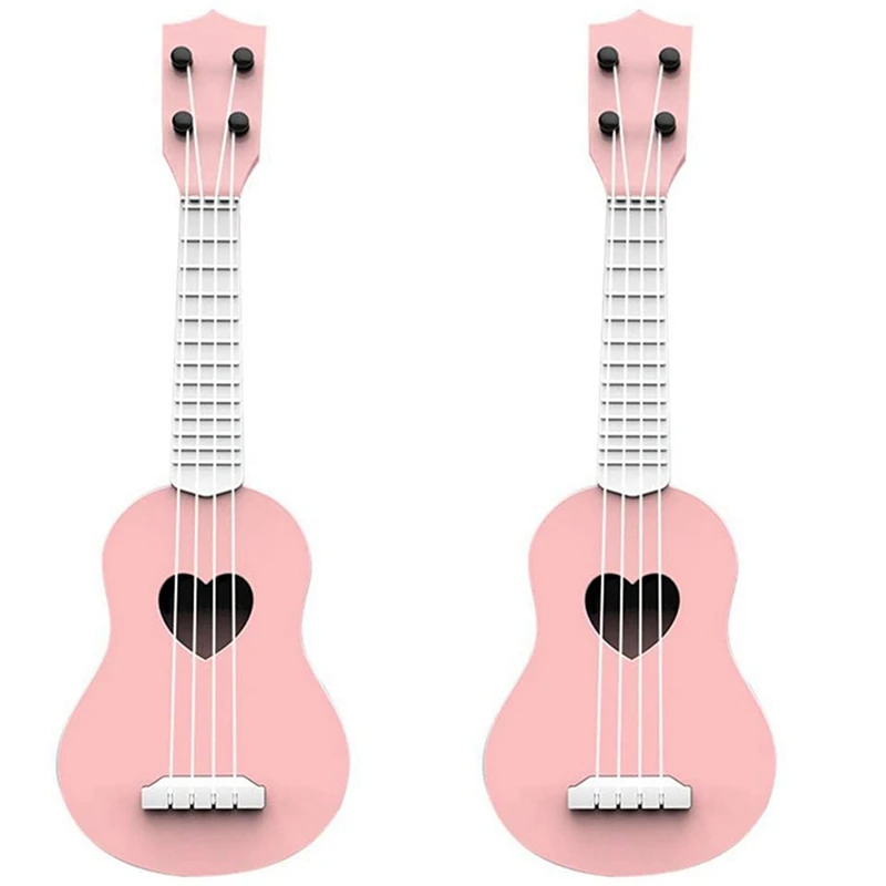 

Hot AD-2X Ukulele Toy Ukulele For Beginners Ukulele Guitar For Kids Educational Musical Instrument Toy Mini Cute Ukulele,Pink