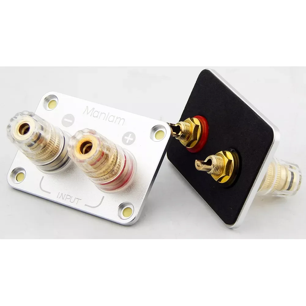 

NEW Home Audio 2 Bit Crystal Terminal Plated Banana Jack Socket Binding Post Speaker Board Sound Plug Connector Aluminum Alloy B