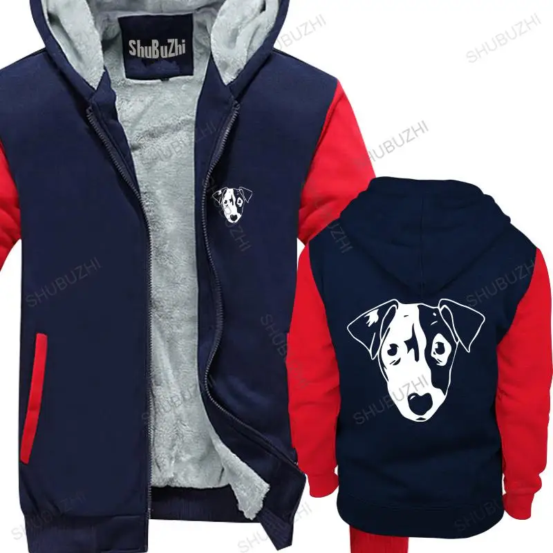 Мужские толстые толстовки пуловеры с капюшоном для собак Hund Haustier Tier Jack Russel Terrier