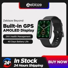 New Zeblaze Beyond GPS Smartwatch AMOLED Display 40 Days Battery Life Waterproof 5 ATM Health & Fitness Watch For Android & iOS