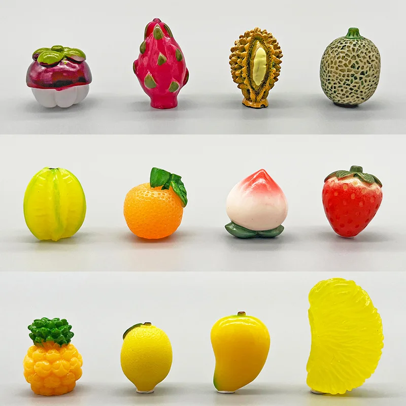 

3D Fruits Resin Cabochon Kawaii Simulation Lemon Orange DIY Scrapbooking Jewelry Charms Dolly House Accessories