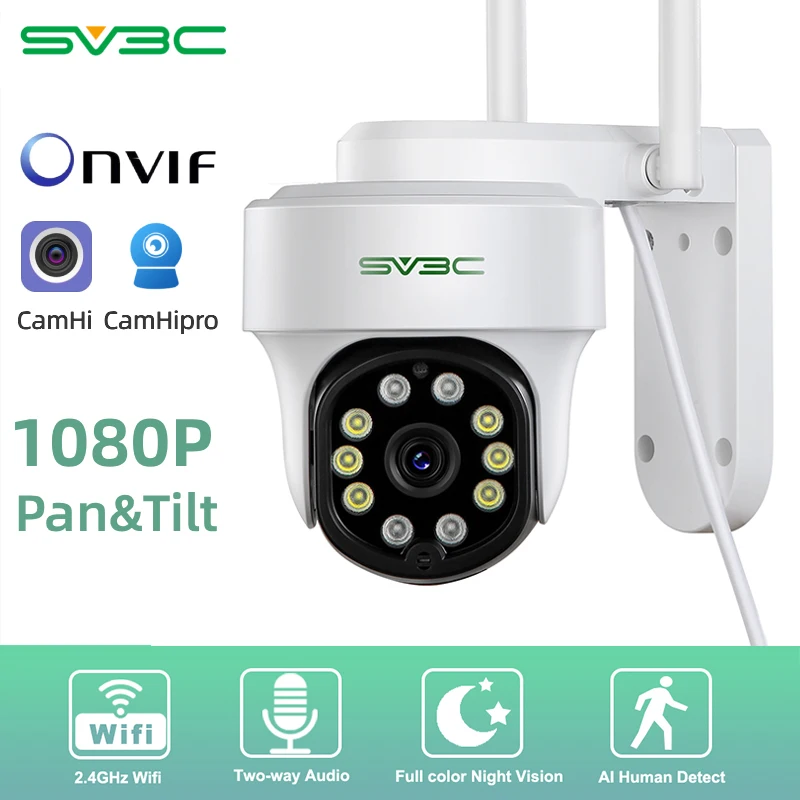 

SV3C 1080P WiFi IP Camera Surveillance Cameras Outdoor 2MP 5x Digital Zoom PTZ Security Camera Full Color Night Vision IP Camera
