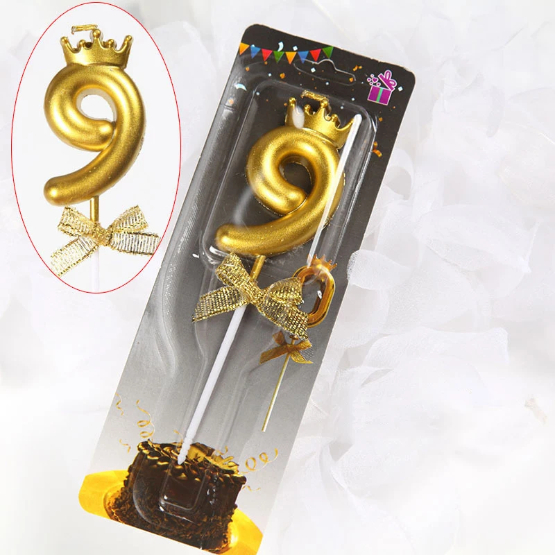 

Золотая корона для торта 0-9