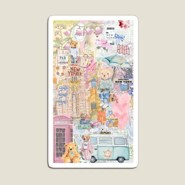 Мягкий медведь магнит для коллажа магнитный органайзера на холодильник наклейки