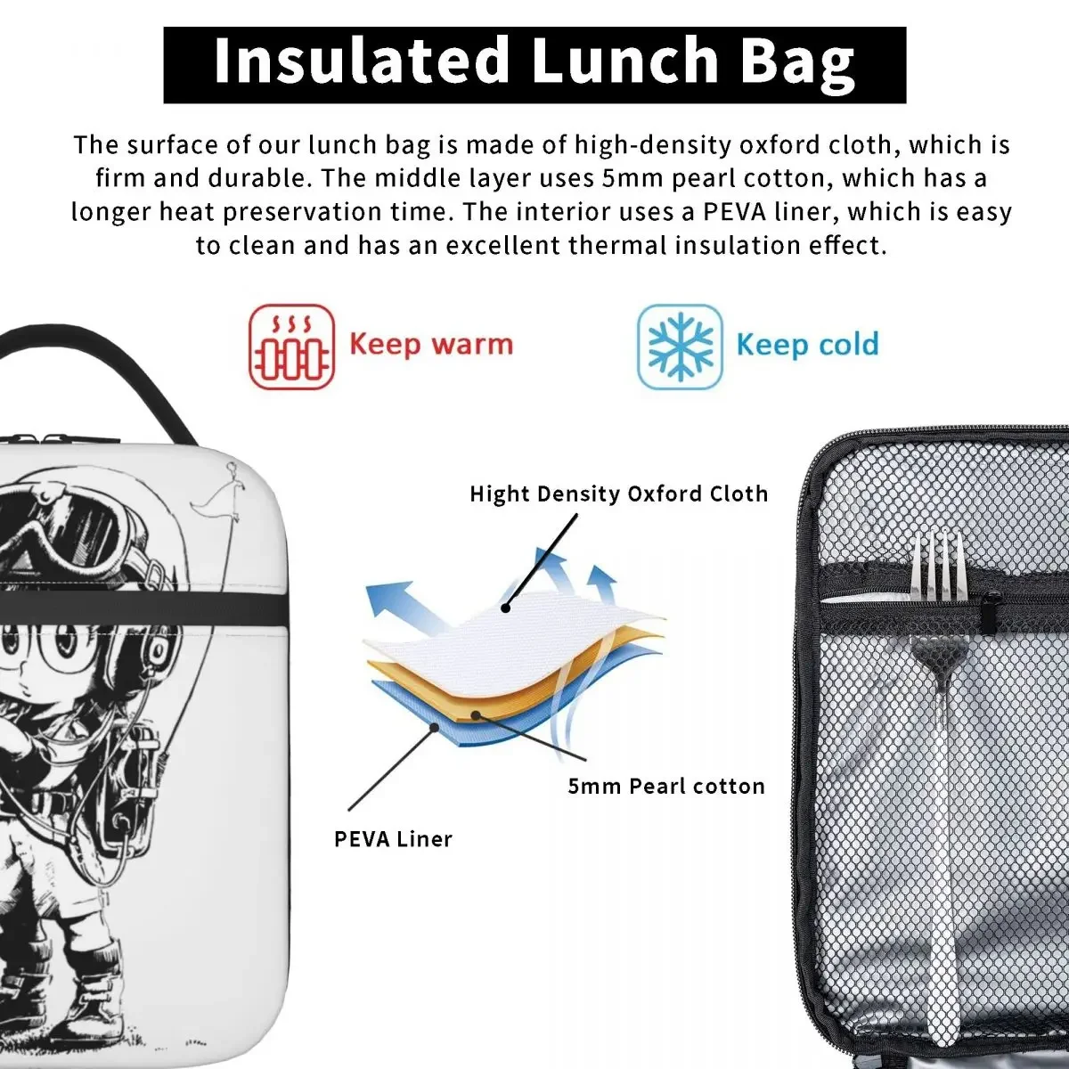 Сумка Для Обеда В Стиле Аниме Dr. Slump Arale 90-х Годов Изолированная Сумка-тоут