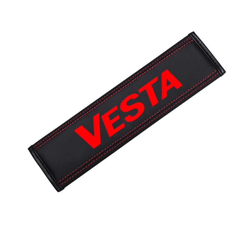 

Аксессуары для стайлинга автомобилей Lada Vesta, кожаный материал для автомобильного ремня безопасности, наплечная защита