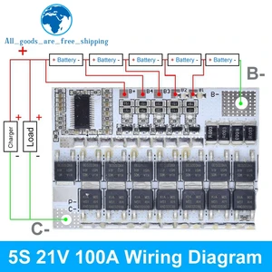 3s4s5s Bms 12v 16.8v 21v 3.7v 100a Li-ion Lmo Ternary Lithium Battery Protection Circuit Board Li-polymer Balance Charging