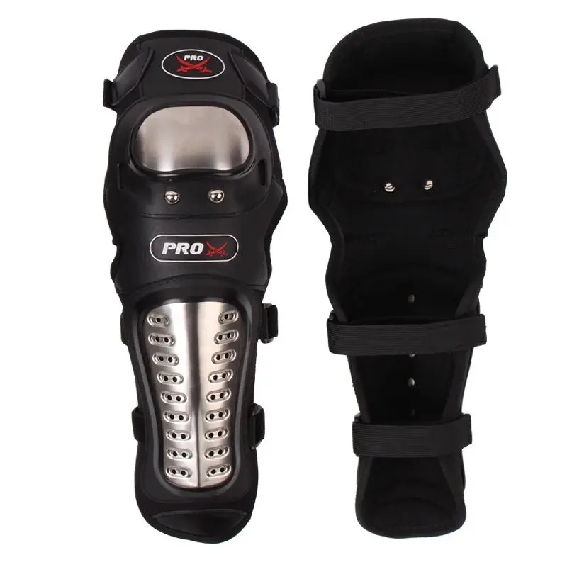 

2 Pcs New Motorcycle Kneepad Stainless Steel Moto Elbow Knee Pads Motocross Racing Protective Gear Protector Guards Quality Fine