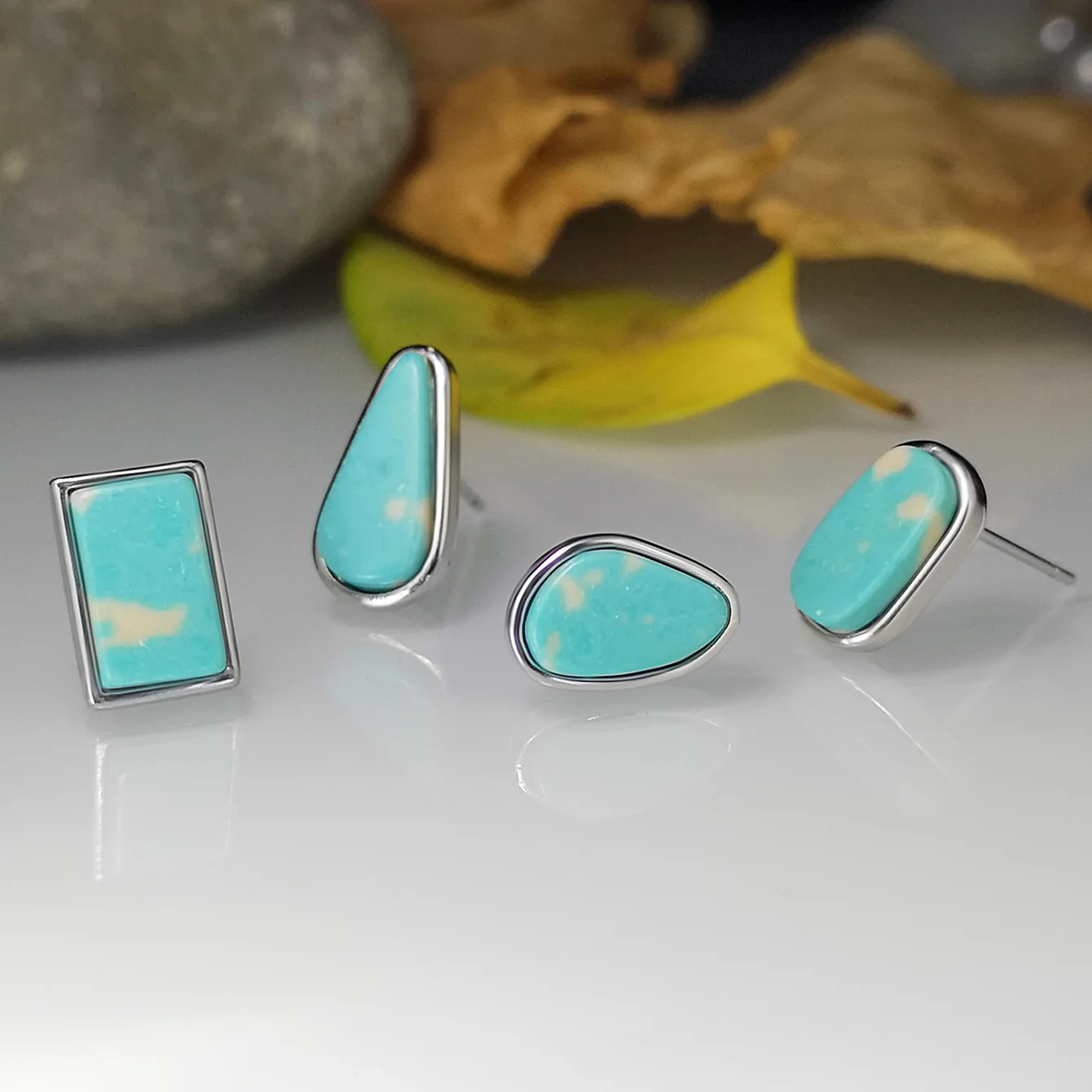 

Bohemian Turquoise Stud Earring For Women Girls Gift Retro Earrings Boho Jewelry Birthday Party Accessories
