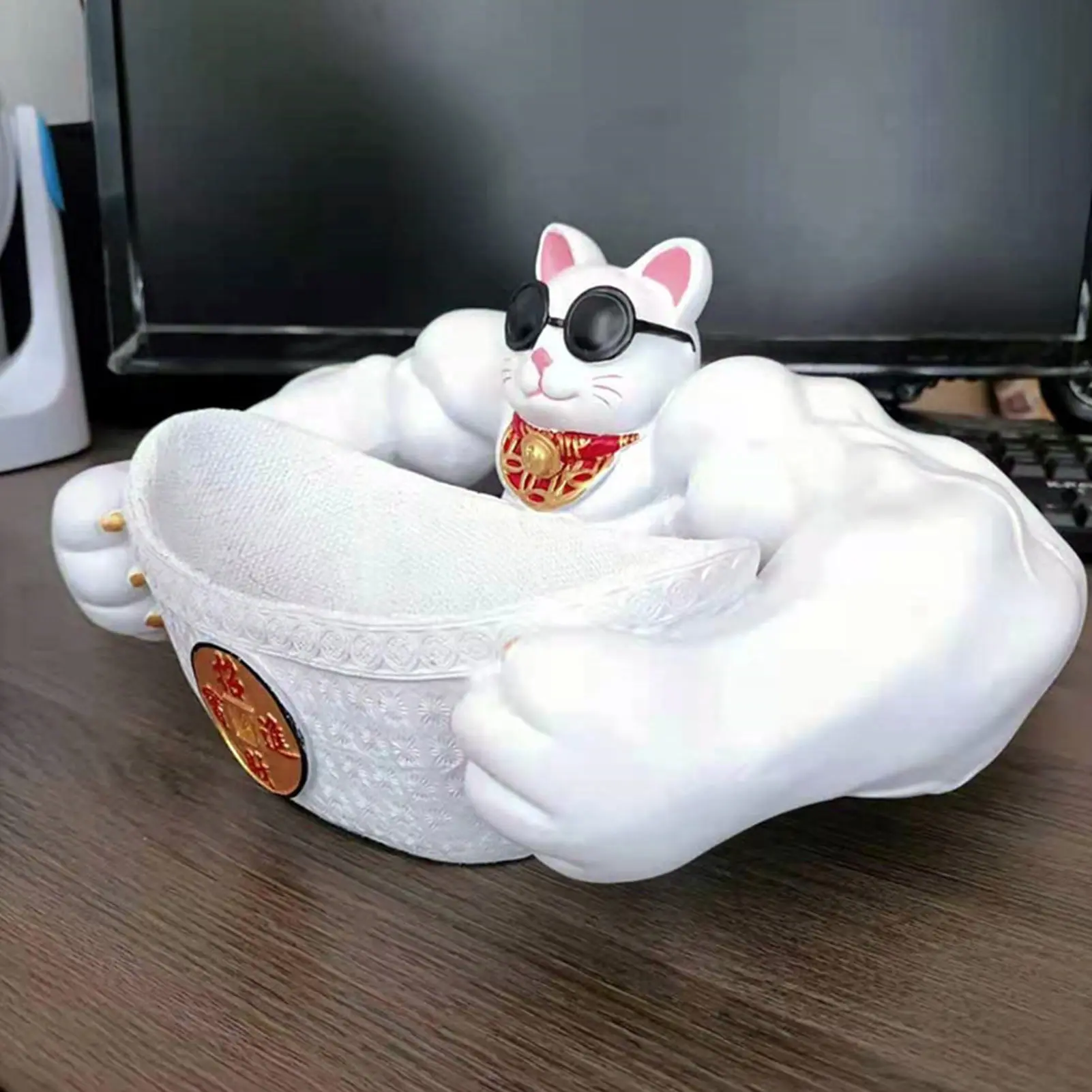 Прочная Коробка для хранения счастливого кота большая рукоятка приветственная