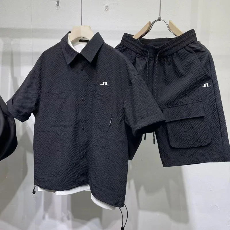 

2023 Man Golf Wear Men 2-piece set Summer Golf Wear Men Golf Suit Golf T-shirt Golf Shorts Suit Men Golf Clothing