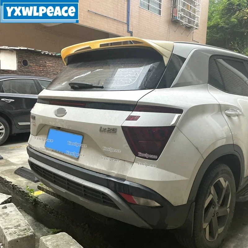 

Спойлер для Hyundai Creta Ix25 2020 2021 2022, АБС-пластик, углеродное волокно, багажник, крыло, задний спойлер на крышу, комплект кузова, аксессуары